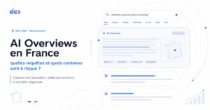 AI Overviews en France et impact sur les requêtes, contenus SEO et trafic organique.