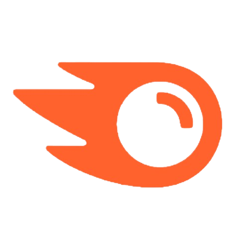 Logo Semrush, outil de recherche de mots-clés et d’analyse SEO